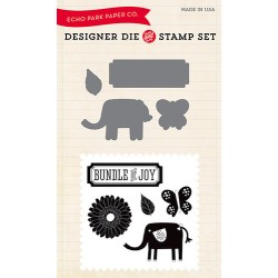 (EPDIE/STAMP06)Echo Park Little Lady Designer Dies & Stamp Set