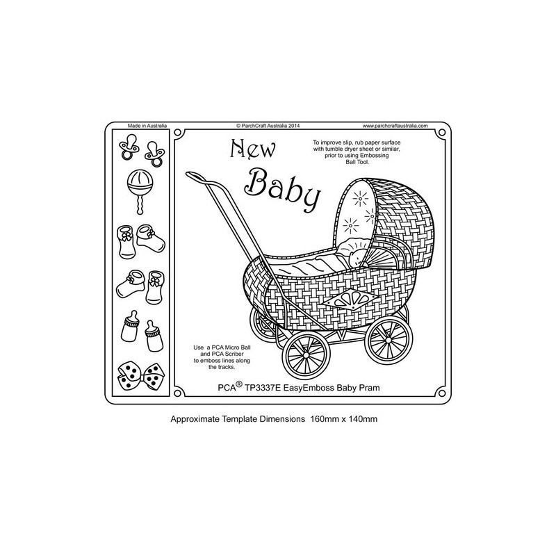 (TP3337E)EMBOSSING EasyEmboss Baby Pram