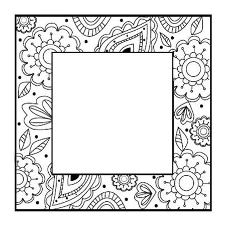 (UMS590)Stamps To Die For - Zentangled Flower Square