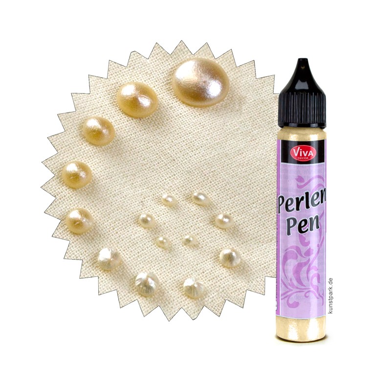 116210201)Perlen Pen - Creme