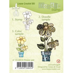 (55.0454)Doodle stamp Flower pot