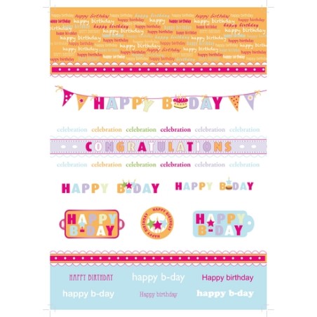 Pergamano Papier parchemin sweet celebr.texte  1 f A4 (61809)