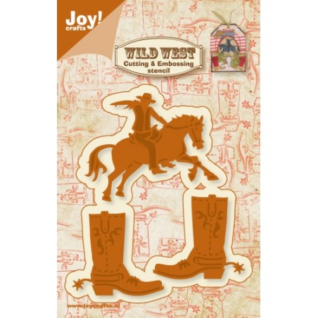 (6002/0423)Cutting & Embossing stencil Cowboy