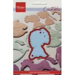 (LR0349)Creatables - Silhouette girl with ponytail