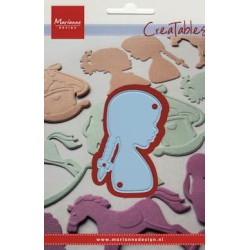 (LR0350)Creatables - Silhouette girl with braids