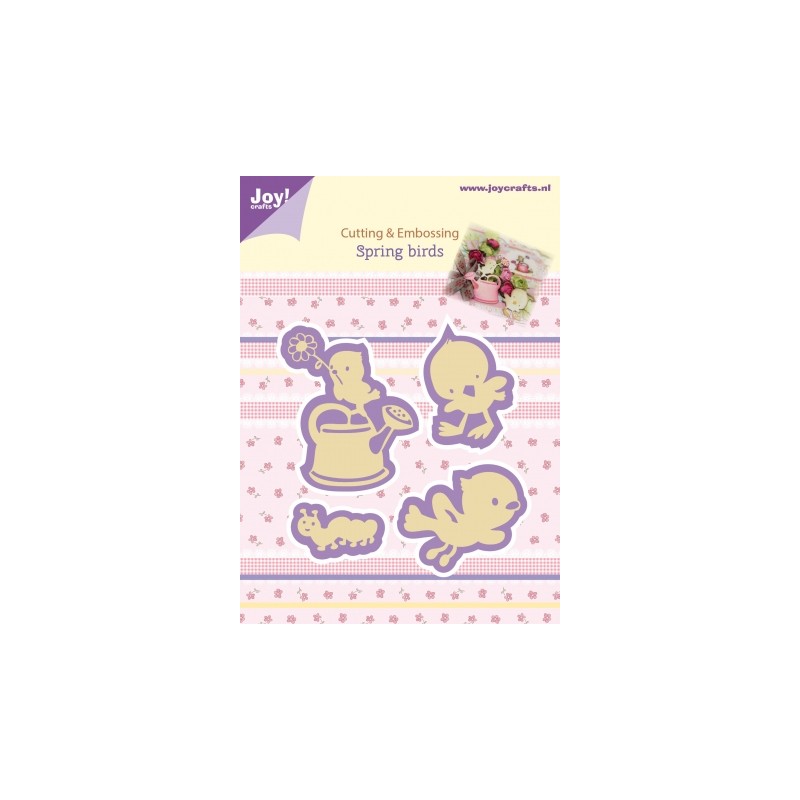 (6002/0434)Decouper & Gaufrer Pochoir Spring Birds