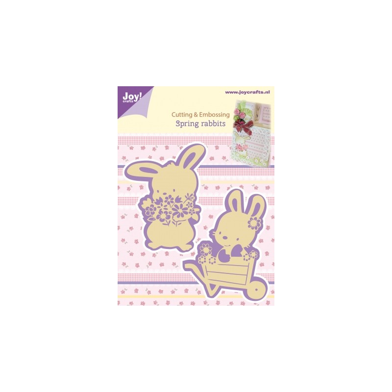 (6002/0436)Cutting & Embossing stencil Spring rabbits