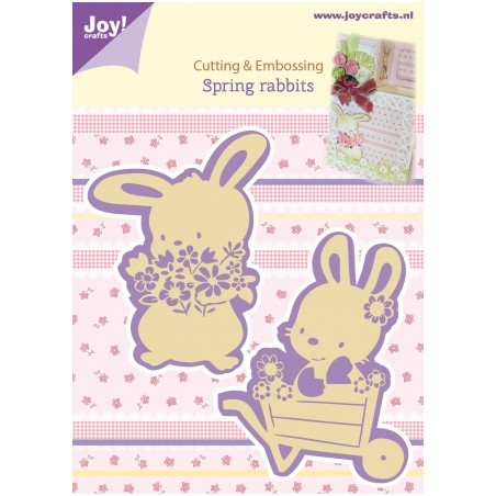 (6002/0436)Cutting & Embossing stencil Spring rabbits