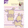 (6002/0436)Cutting & Embossing stencil Spring rabbits