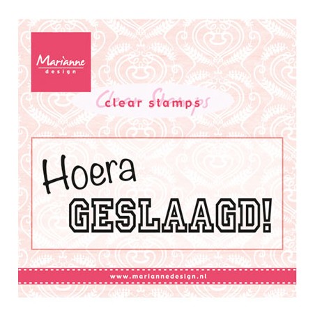 (CS0933)Clear stamp Hoera GESLAAGD