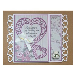 (6011/0054)Papier block 15X21 cm Vintage Rose