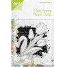 (6410/0341)Clear stamp Flower script