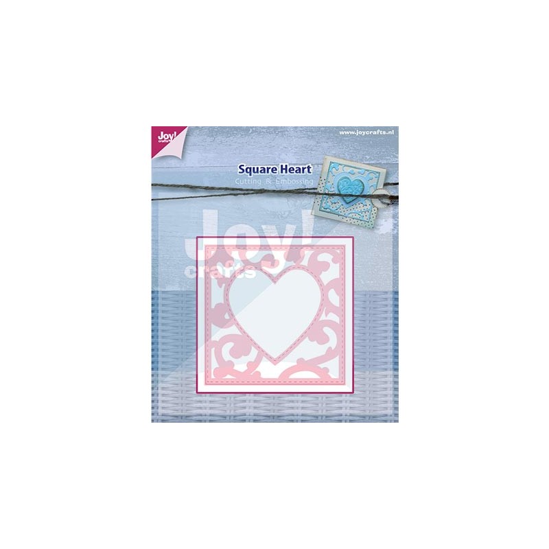 (6002/0445)Cutting & Embossing stencil Square Heart