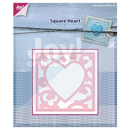 (6002/0445)Cutting & Embossing stencil Square Heart