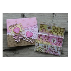 (6002/0445)Cutting & Embossing stencil Square Heart