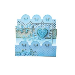 (6002/0445)Cutting & Embossing stencil Square Heart