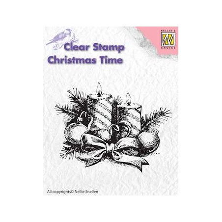 (CT010)Nellie's Choice Clear Stamp Christmas time candles