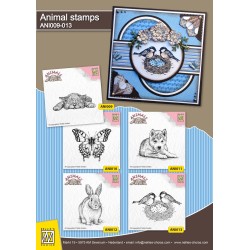 (ANI013)Nellie's Choice Clear Stamp Animals birdsnest