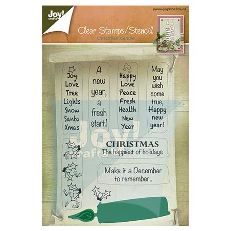 (6004/0002)Clear stamp / Stencil Christmas Candle