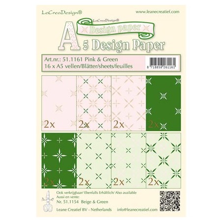 (51.1161)Paperset A5 Pink/Green