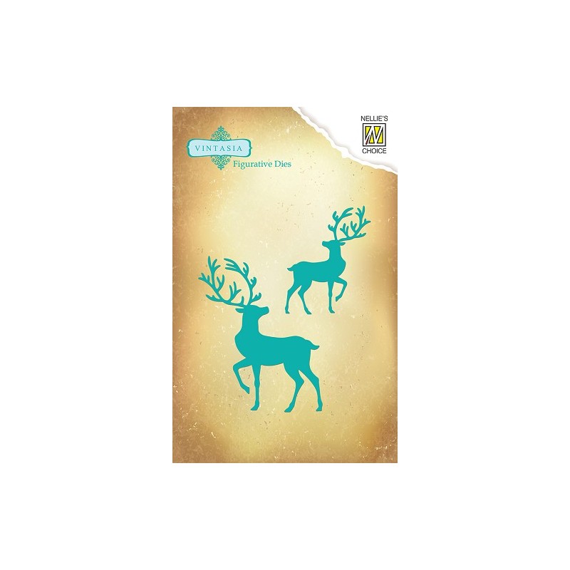 (VIND019)Nellie's Choice Vintasia Dies images - Reindeer