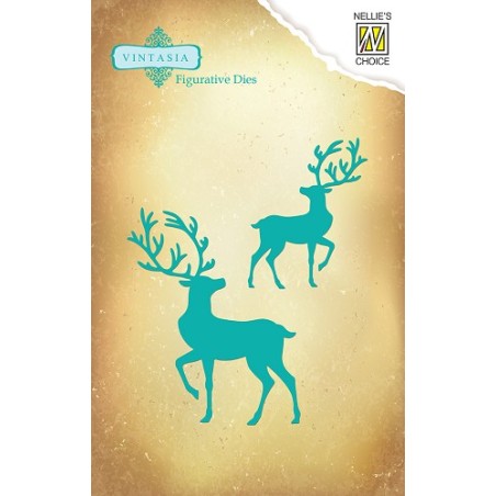 (VIND019)Nellie's Choice Vintasia Dies images - Reindeer