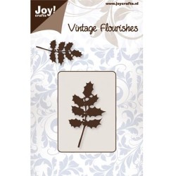 (6003/0060)Schablone Vintage Flourishes - Holly Blätter