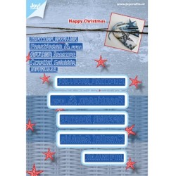 (6002/2051)Cutting & Embossing Schablone NL tekst Weihnachten