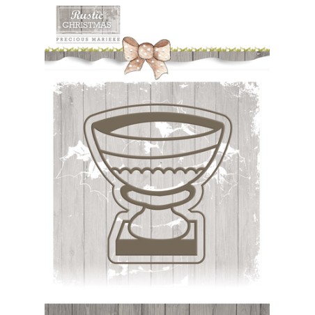 (PM10041)Precious Marieke - Rustic Christmas - Stone Vase