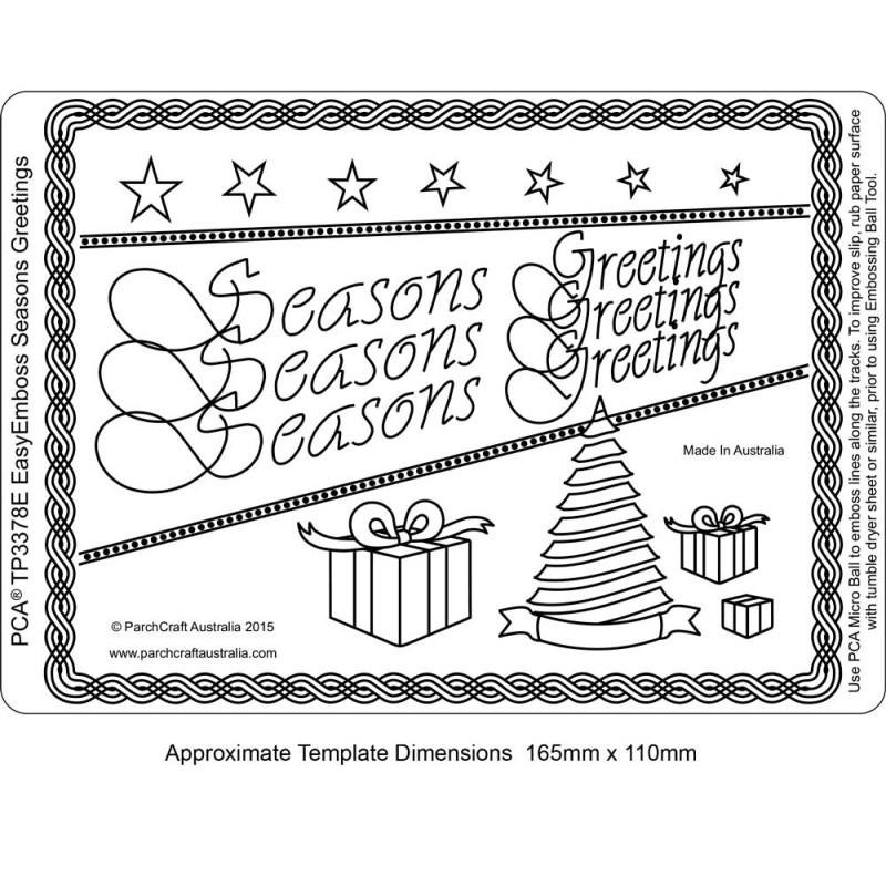 (TP3378E)EasyEmboss Christmas Card Seasons Greeting