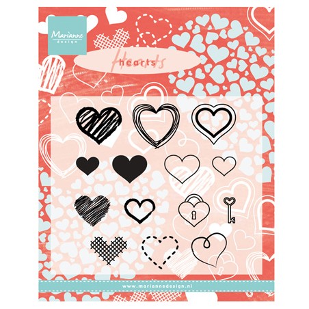 (CS0950)Clear stamp Hearts set