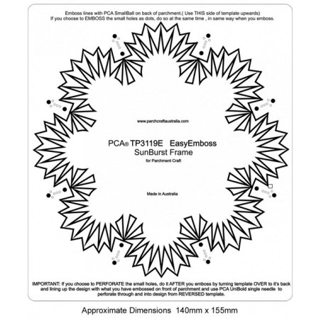 (TP3119E)EMBOSSING Easy Sunburst Frame