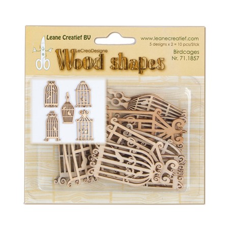 (71.1857)Leane Creatief Wood Shapes Birdcages