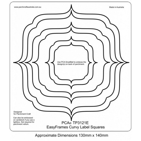 (TP3121E)EMBOSSING Easy Frames Curvy Label Squares