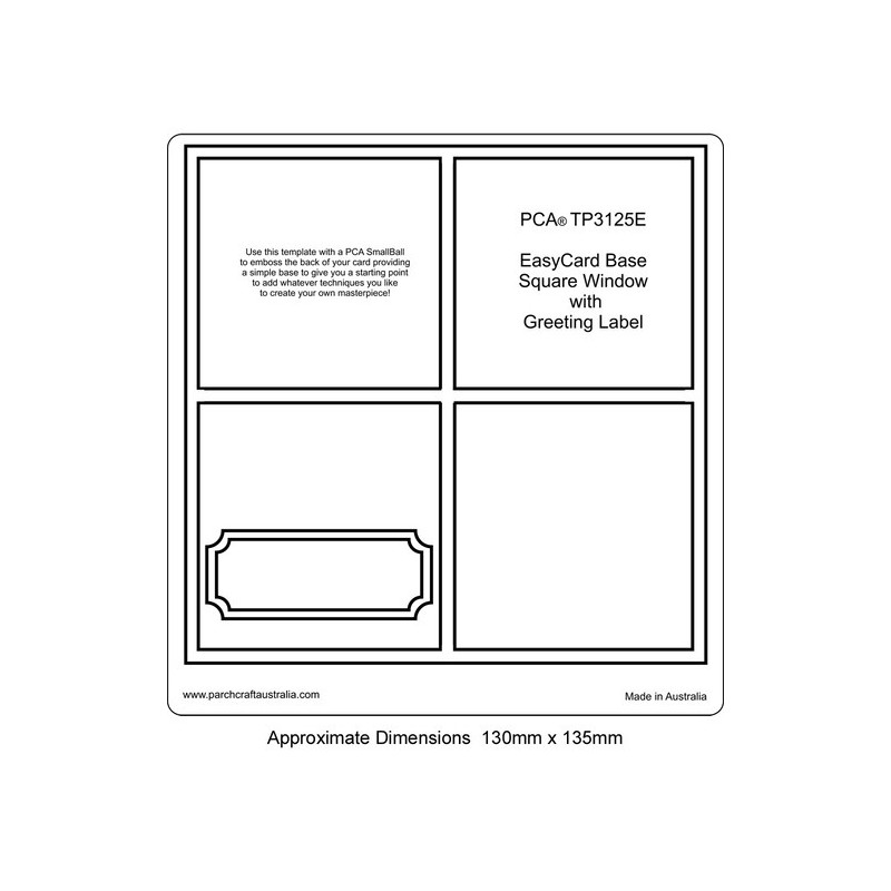 (TP3125E)EMBOSSING Easy Card Base. Square Windows with Label