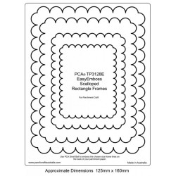 (TP3128E)EMBOSSING Easy Scalloped Rectangle Frames