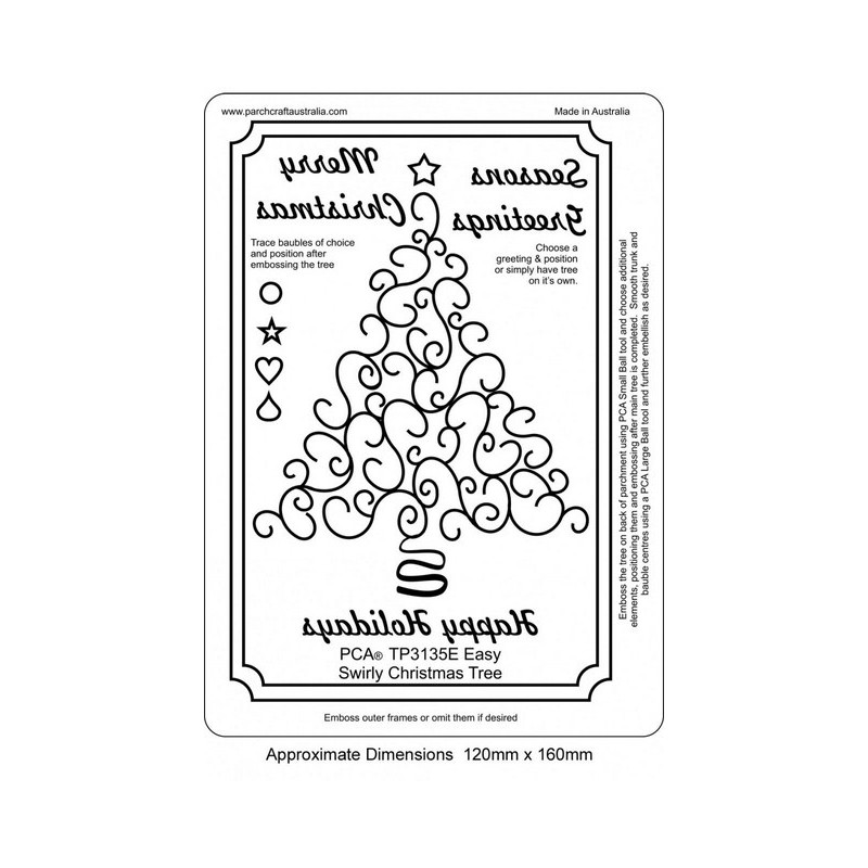 (TP3135E)EMBOSSING Easy Swirly Christmas Tree