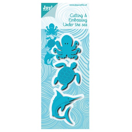 (6002/0497)Cutting & Embossing stencil Octopus, Turtle, Shark