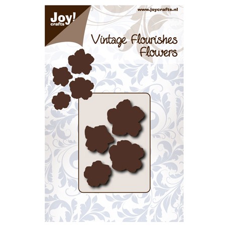 (6003/0066)Schablone Vintage flourishes Blume mit 5 Blättern