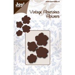 (6003/0066)stencil Vintage Flourishes Flower with 5 leaves