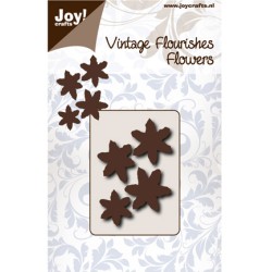 (6003/0065)Schablone Vintage flourishes Blume mit 6 Blättern