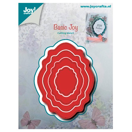 (6002/0505)Cutting & Embossing stencil Basique Oval