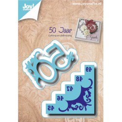 (6002/0485)Cutting & Embossing stencil 50 age and stairs