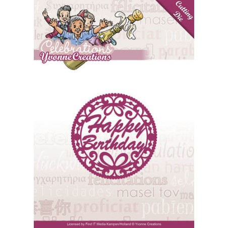 (YCD10050)Die - Yvonne Creations - Celebrations - Happy Birthday