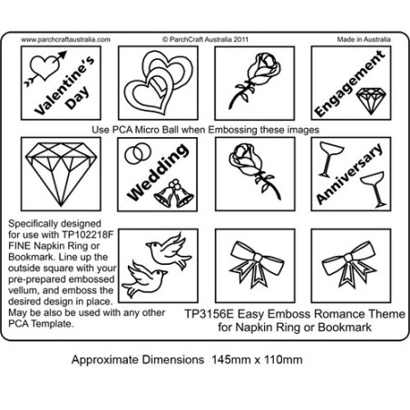 (TP3156E)EMBOSSING Easy Emboss Romance Theme for Napkin Ring or 