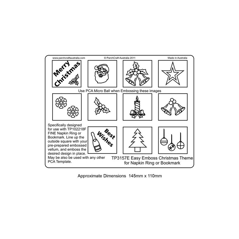 (TP3157E)EMBOSSING Easy Emboss Christmas Theme for Napkin Ring o