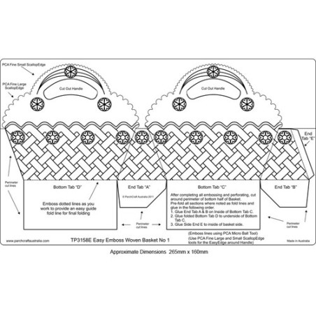 (TP3158E)EMBOSSING Easy Emboss Woven Basket No 1