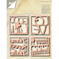 (6002/0523)Cutting & Embossing stencil love, good luck, happy bi