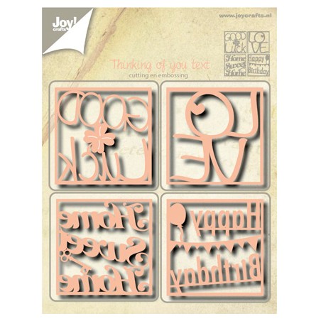 (6002/0523)Cutting & Embossing stencil love, good luck, happy bi