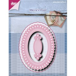 (6002/0518)Cutting & Embossing stencil Mery's oval